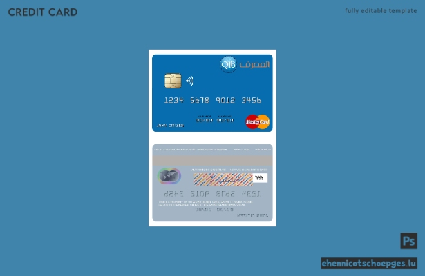 Beispielvorschau der Mastercard der Qatar Islamic Bank